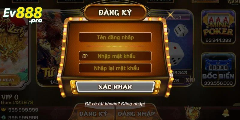 Các bước đăng ký EV88 danh cho newbie